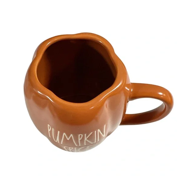 NEW Rae Dunn PUMPKIN SPICE Pumpkin Shaped Mug - Picture 3 of 7